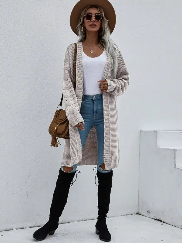 Blue Zone Planet | Open Knit Long Sleeve Cardigan BLUE ZONE PLANET