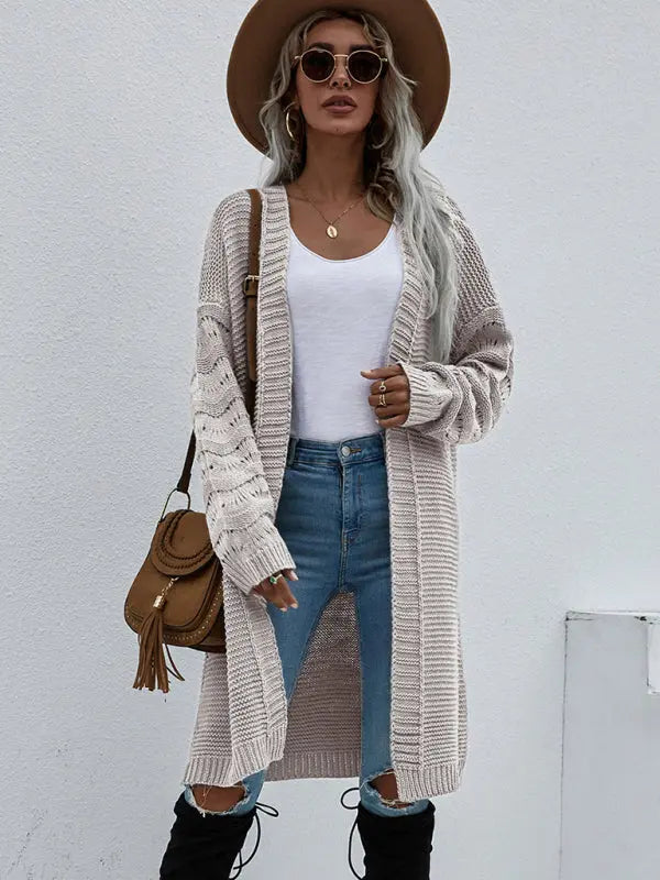 Blue Zone Planet | Open Knit Long Sleeve Cardigan BLUE ZONE PLANET