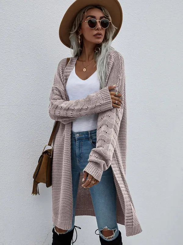 Blue Zone Planet | Open Knit Long Sleeve Cardigan BLUE ZONE PLANET