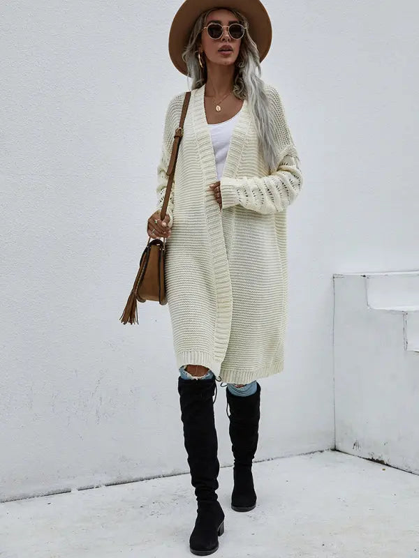 Blue Zone Planet | Open Knit Long Sleeve Cardigan BLUE ZONE PLANET