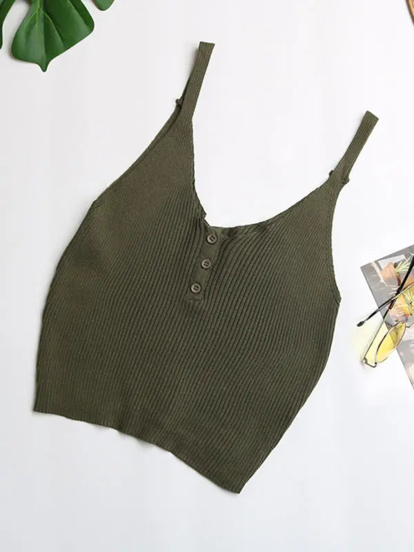 Blue Zone Planet |  Raven's Cropped Crop Top Solid Color Camisole Babes BLUE ZONE PLANET