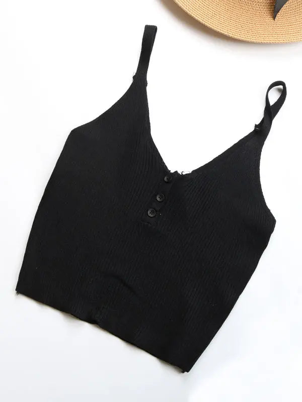 Blue Zone Planet |  Raven's Cropped Crop Top Solid Color Camisole Babes BLUE ZONE PLANET