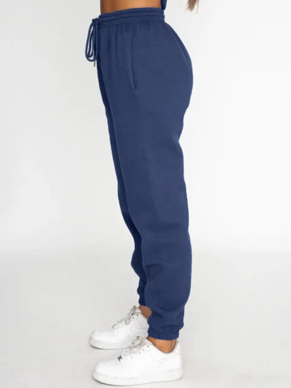Blue Zone Planet |  Solid Color Round able Collar Pullover Long Sleeve Trousers Sweater Suit BLUE ZONE PLANET