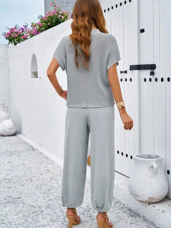 Blue Zone Planet |  Spring and summer solid color woolen trousers suit BLUE ZONE PLANET