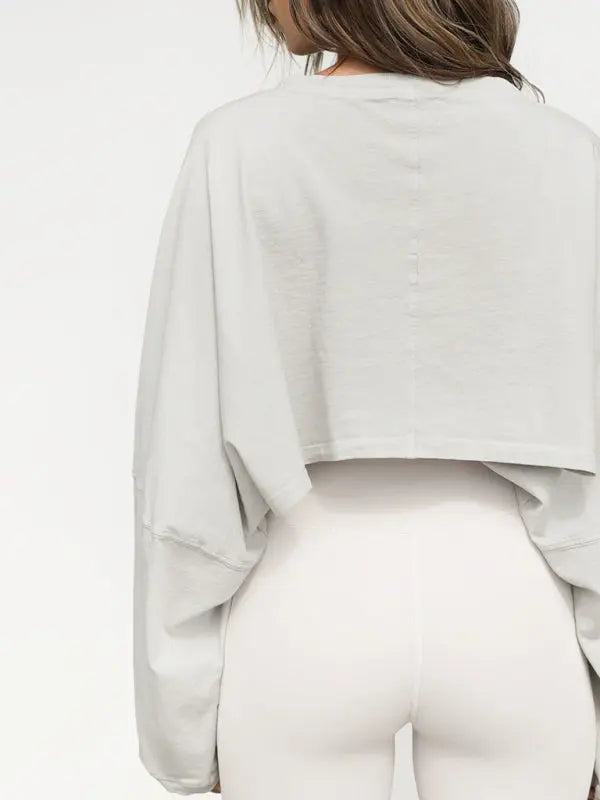 Blue Zone Planet |  loose round neck high waist sweatshirt BLUE ZONE PLANET