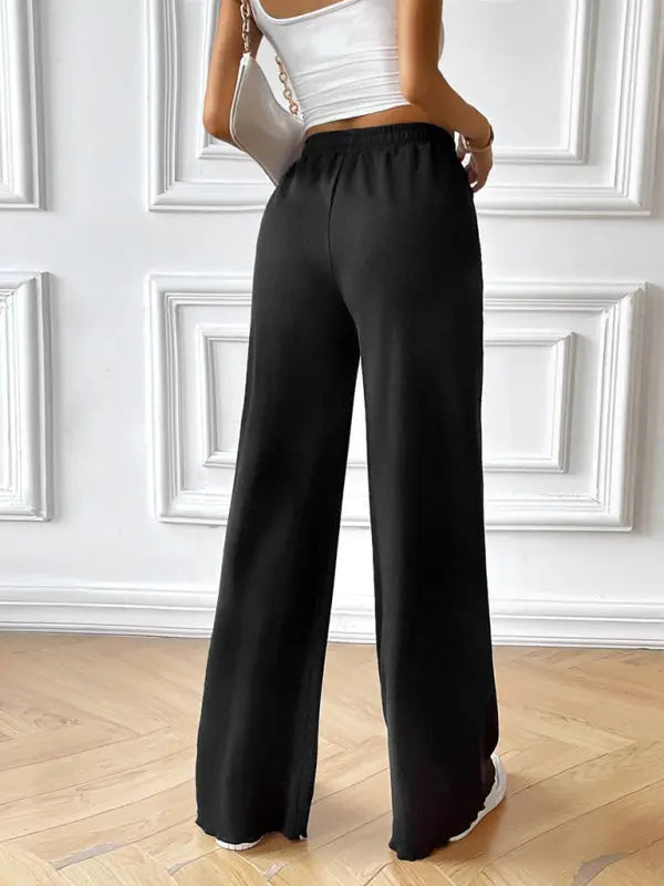 Blue Zone Planet |  loose solid color wide leg trousers BLUE ZONE PLANET