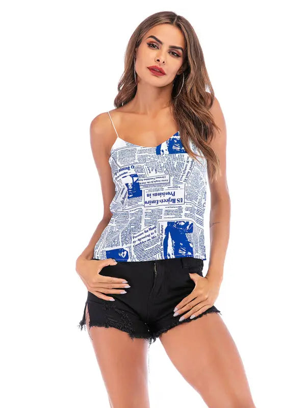 Blue Zone Planet | printed camisole BLUE ZONE PLANET