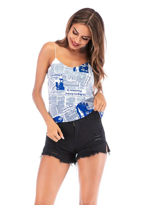 Blue Zone Planet | printed camisole BLUE ZONE PLANET