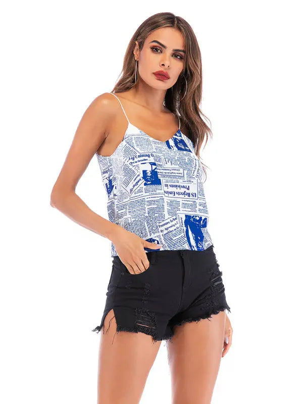 Blue Zone Planet | printed camisole BLUE ZONE PLANET