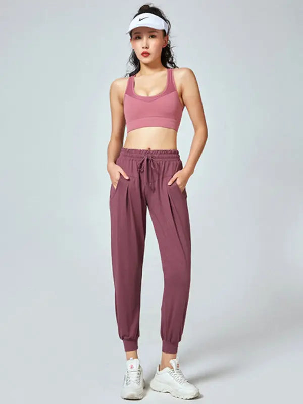 Blue Zone Planet | quick-drying pants loose running trousers fitness pants bundle feet BLUE ZONE PLANET