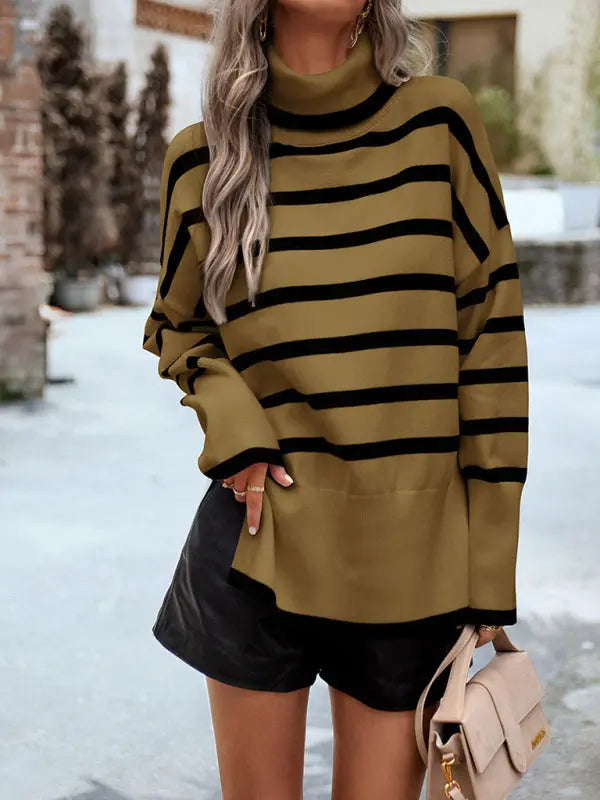 Blue Zone Planet | round neck long sleeve knitted sweater BLUE ZONE PLANET