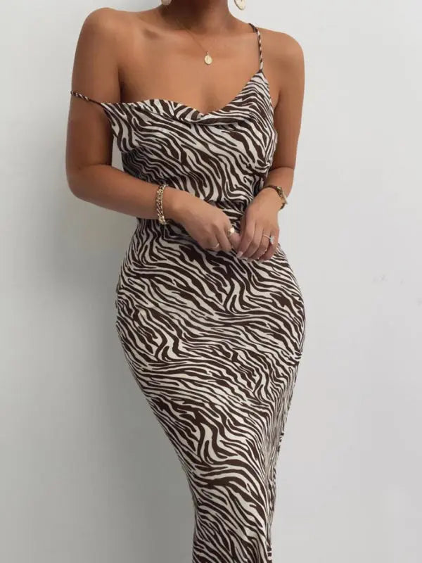 Blue Zone Planet |  sling zebra print sling bag hip dress BLUE ZONE PLANET