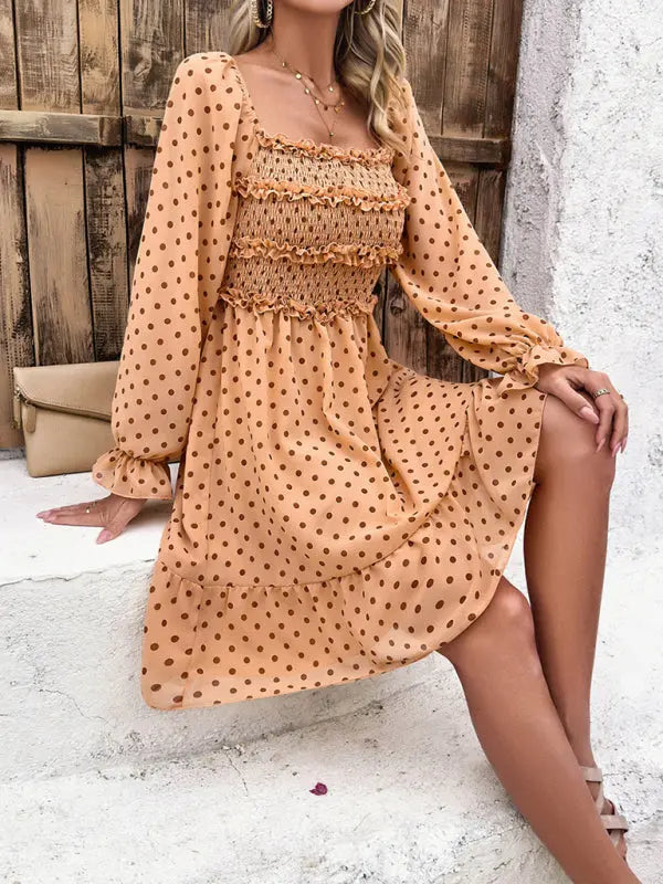 Blue Zone Planet |  spring and summer polka dot dress BLUE ZONE PLANET