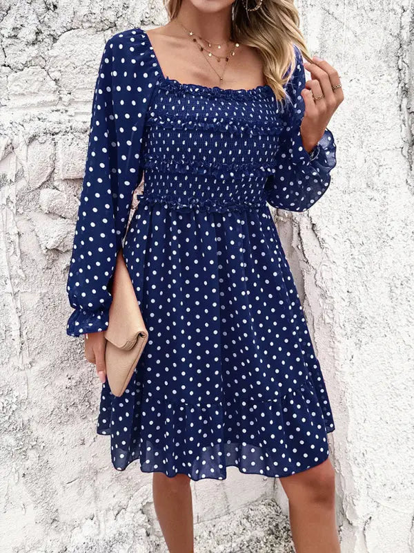 Blue Zone Planet |  spring and summer polka dot dress BLUE ZONE PLANET