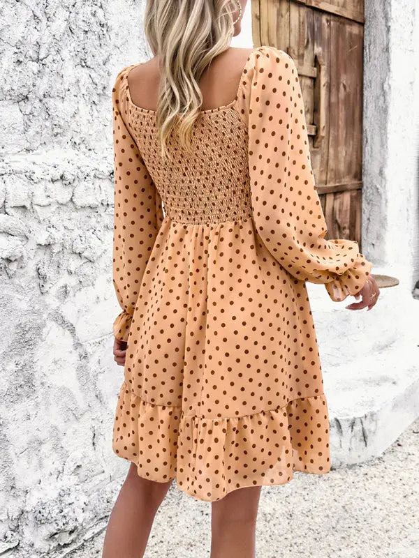 Blue Zone Planet |  spring and summer polka dot dress BLUE ZONE PLANET