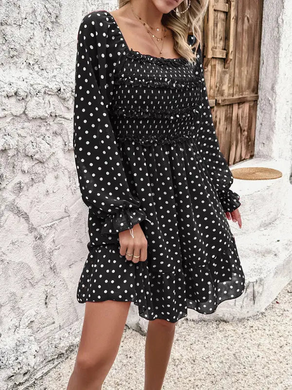 Blue Zone Planet |  spring and summer polka dot dress BLUE ZONE PLANET