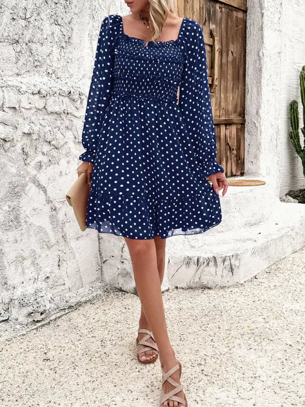 Blue Zone Planet |  spring and summer polka dot dress BLUE ZONE PLANET