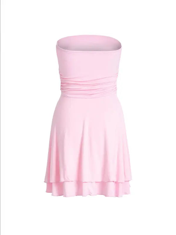 Blue Zone Planet |  spring and summer solid color tube top tight dress BLUE ZONE PLANET
