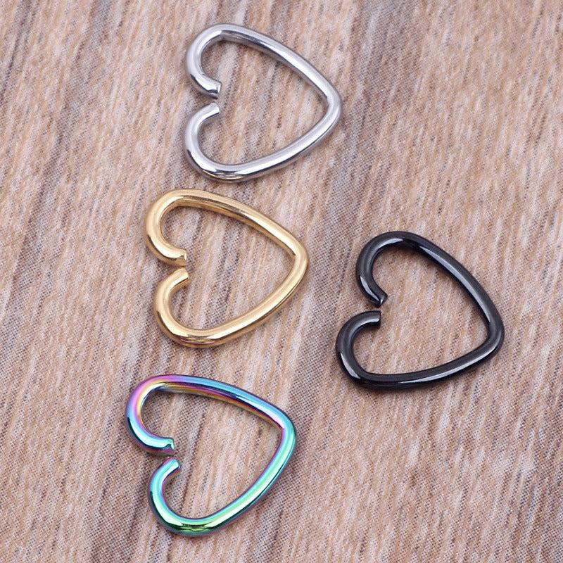 Body Jewelry Surgical Steel Daith Earrings Heart Shape Blue Zone Planet