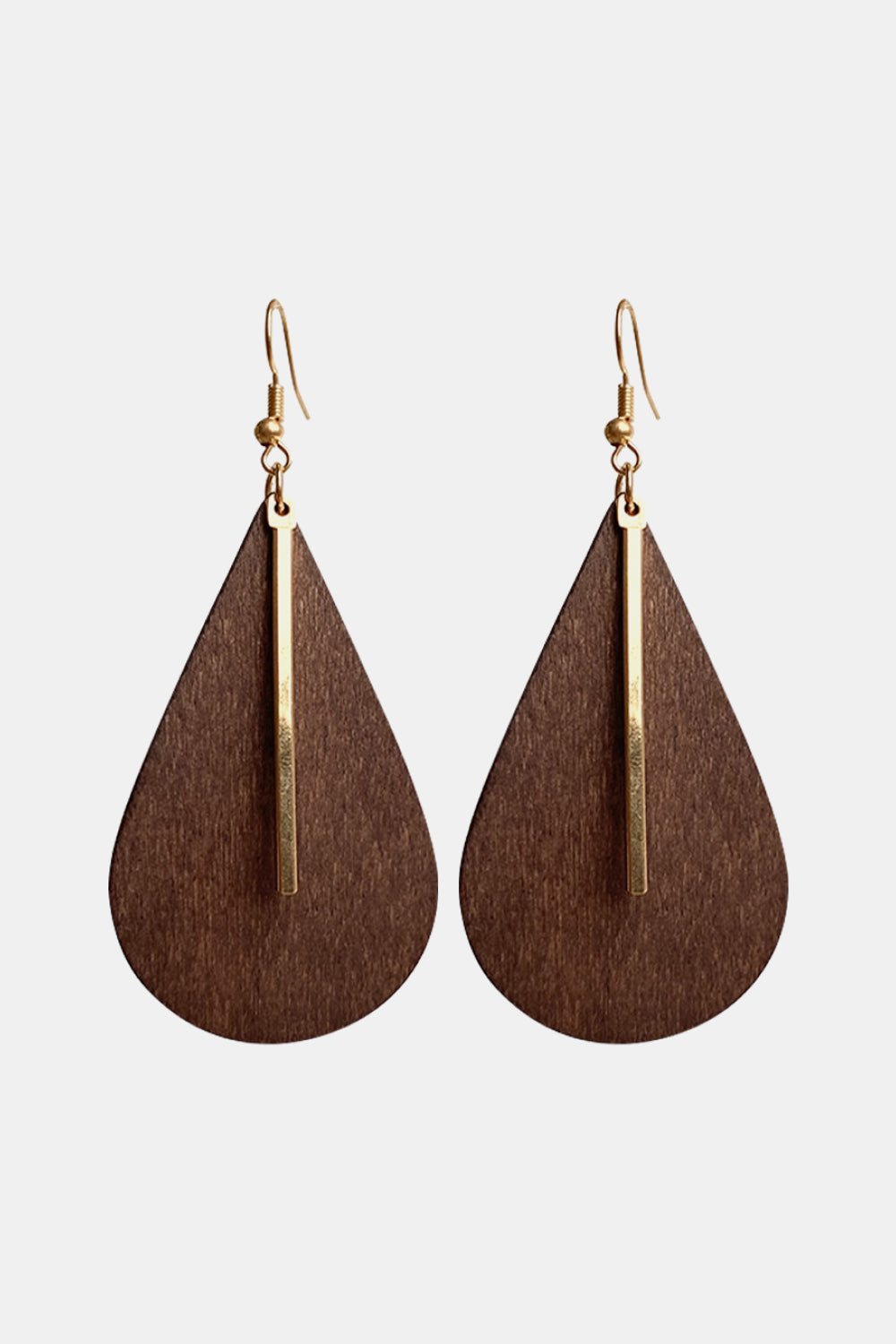 Bohemian Geometrical Shape Wooden Dangle Earrings BLUE ZONE PLANET