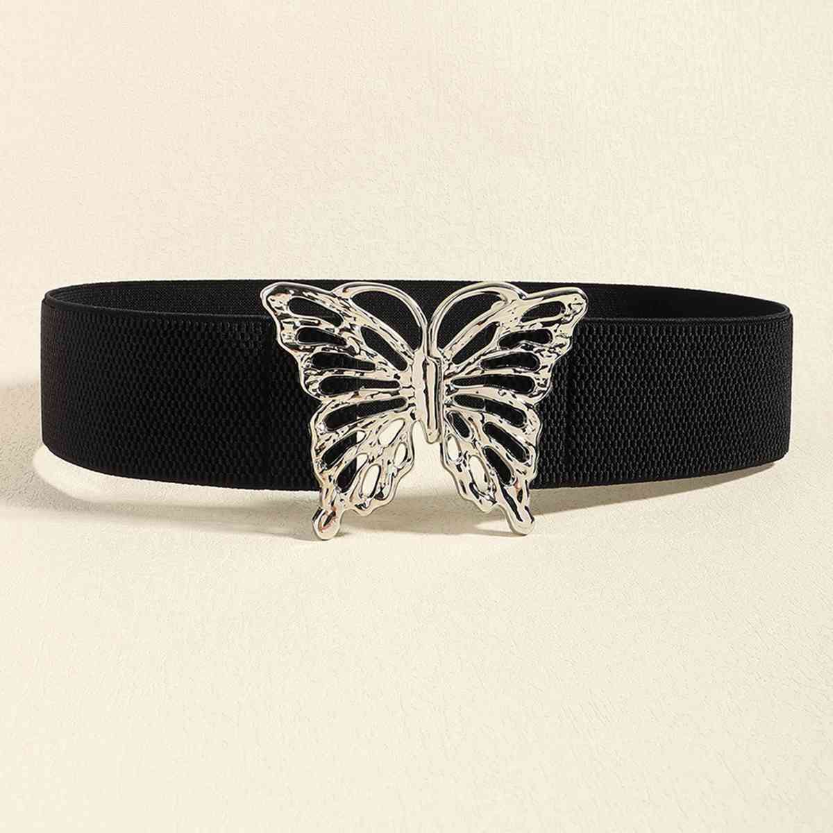 Butterfly Alloy Buckle Elastic Belt BLUE ZONE PLANET