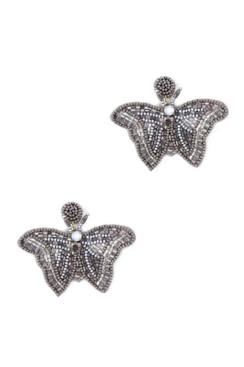 Butterfly Beaded Fashion Earrings Blue Zone Planet