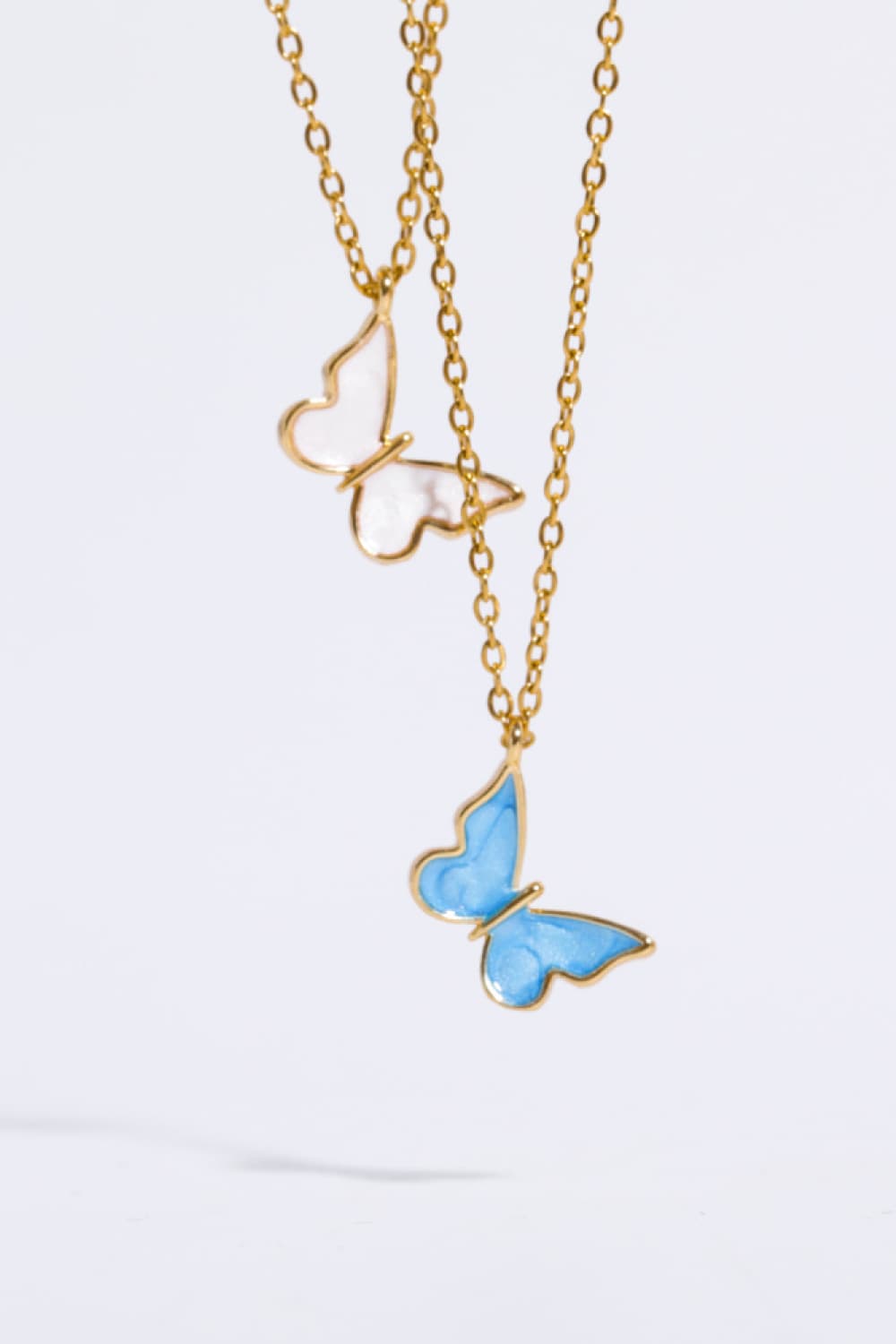 Butterfly Pendant Copper 14K Gold-Plated Necklace BLUE ZONE PLANET