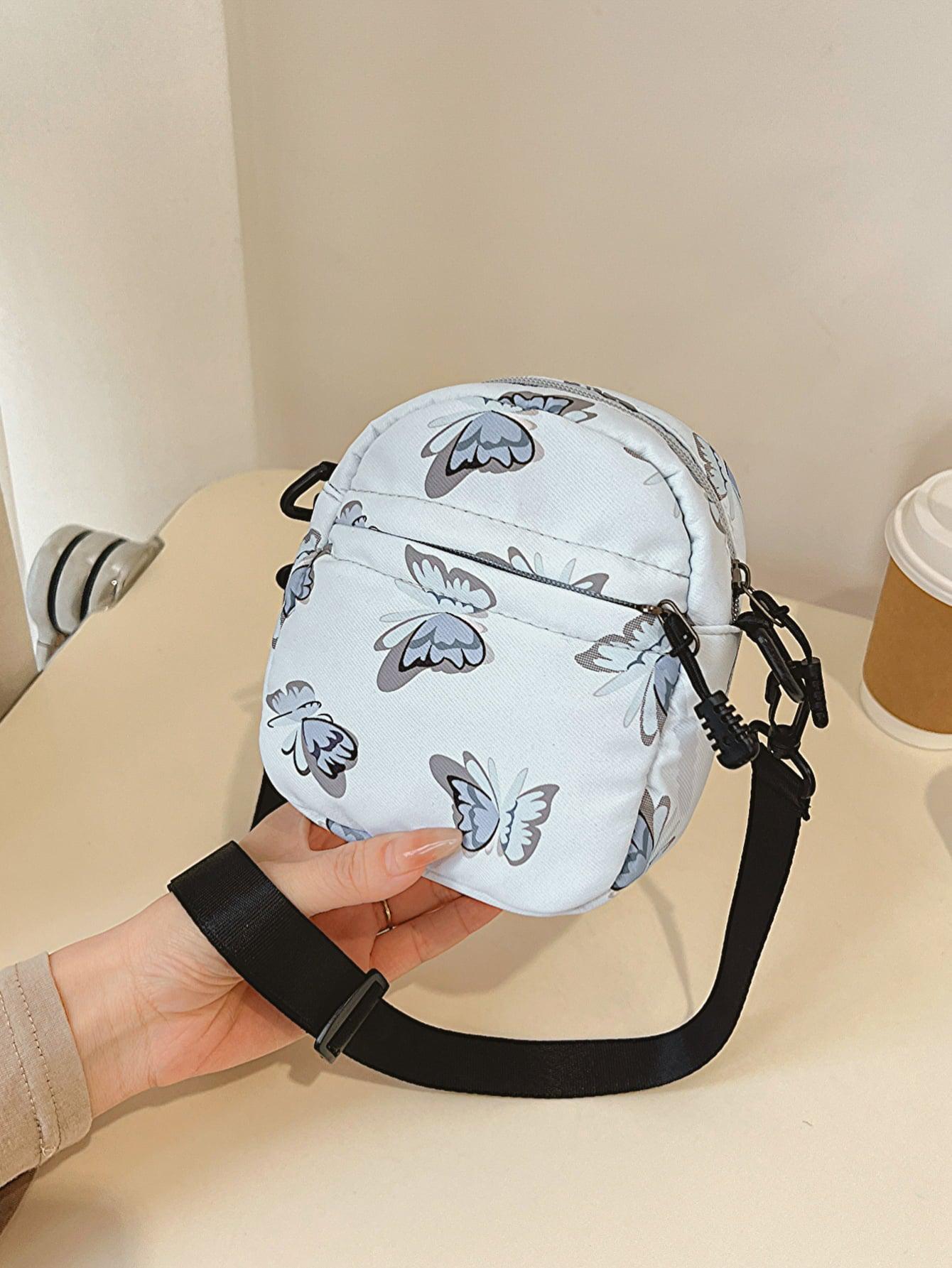 Butterfly Print Polyester Shoulder Bag BLUE ZONE PLANET