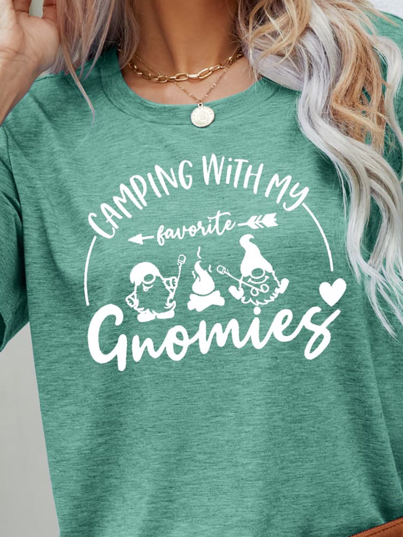 CAMPING WITH MY FAVORITE GNOMIES Graphic Tee BLUE ZONE PLANET