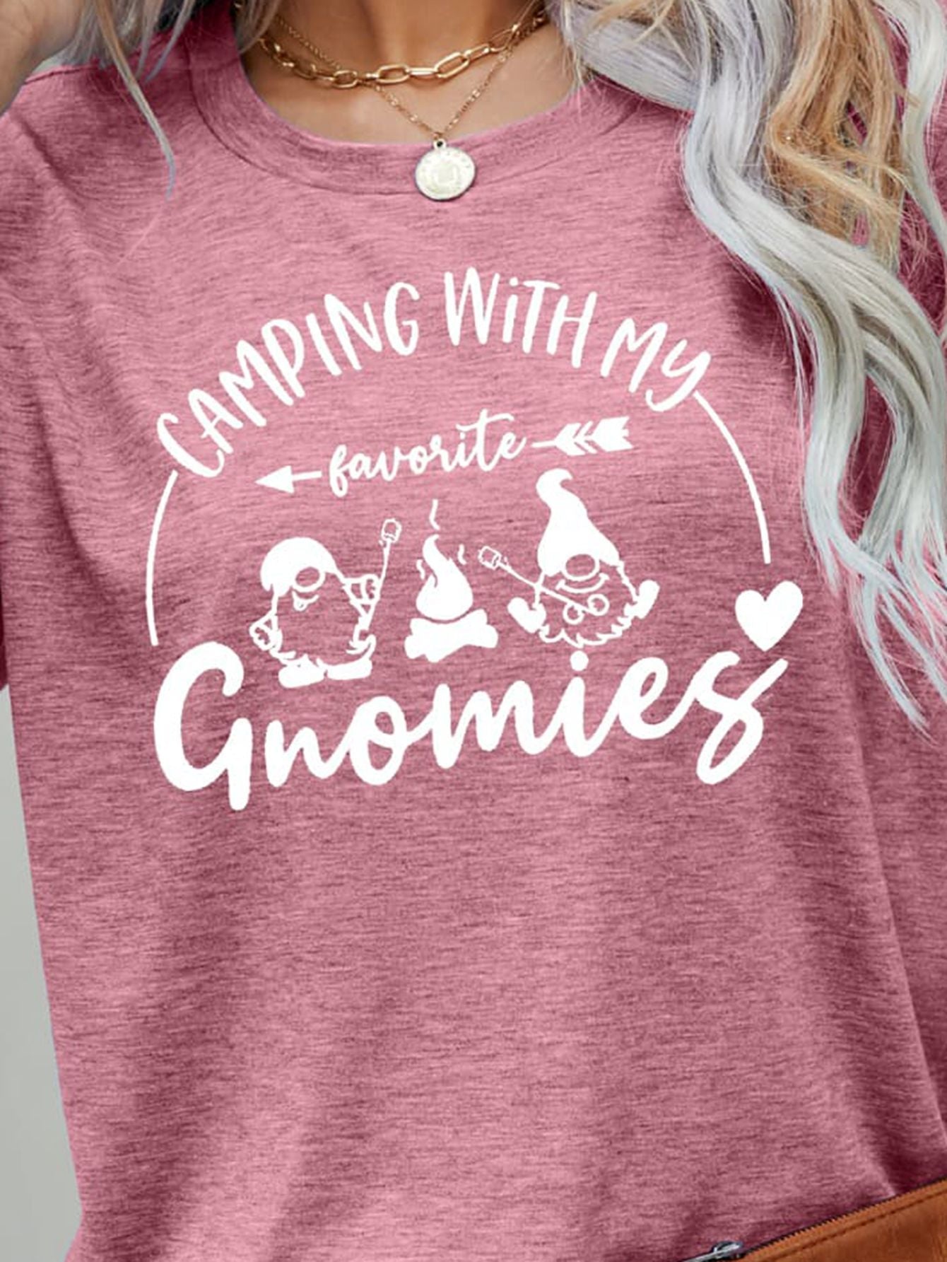 CAMPING WITH MY FAVORITE GNOMIES Graphic Tee BLUE ZONE PLANET