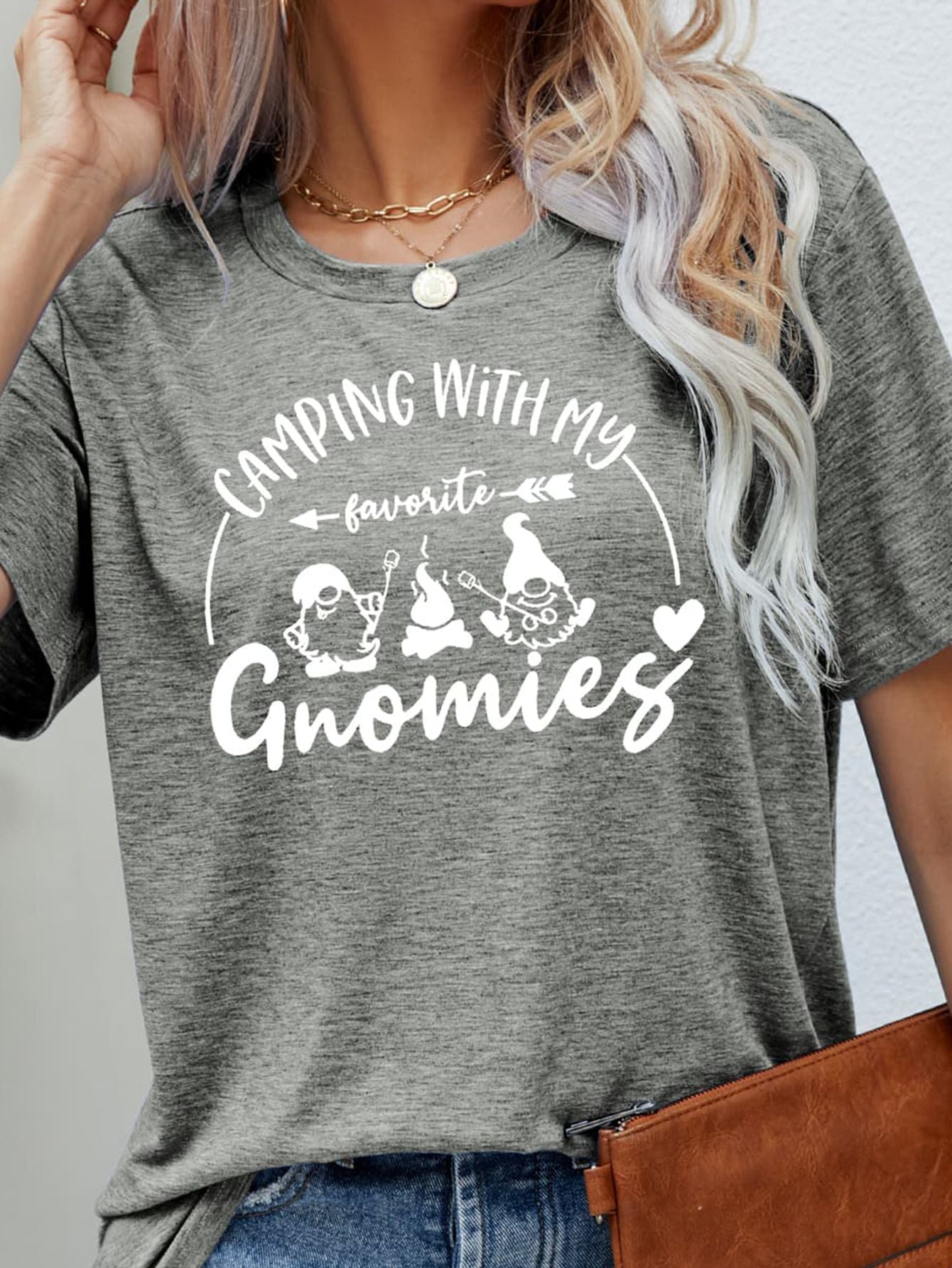 CAMPING WITH MY FAVORITE GNOMIES Graphic Tee BLUE ZONE PLANET