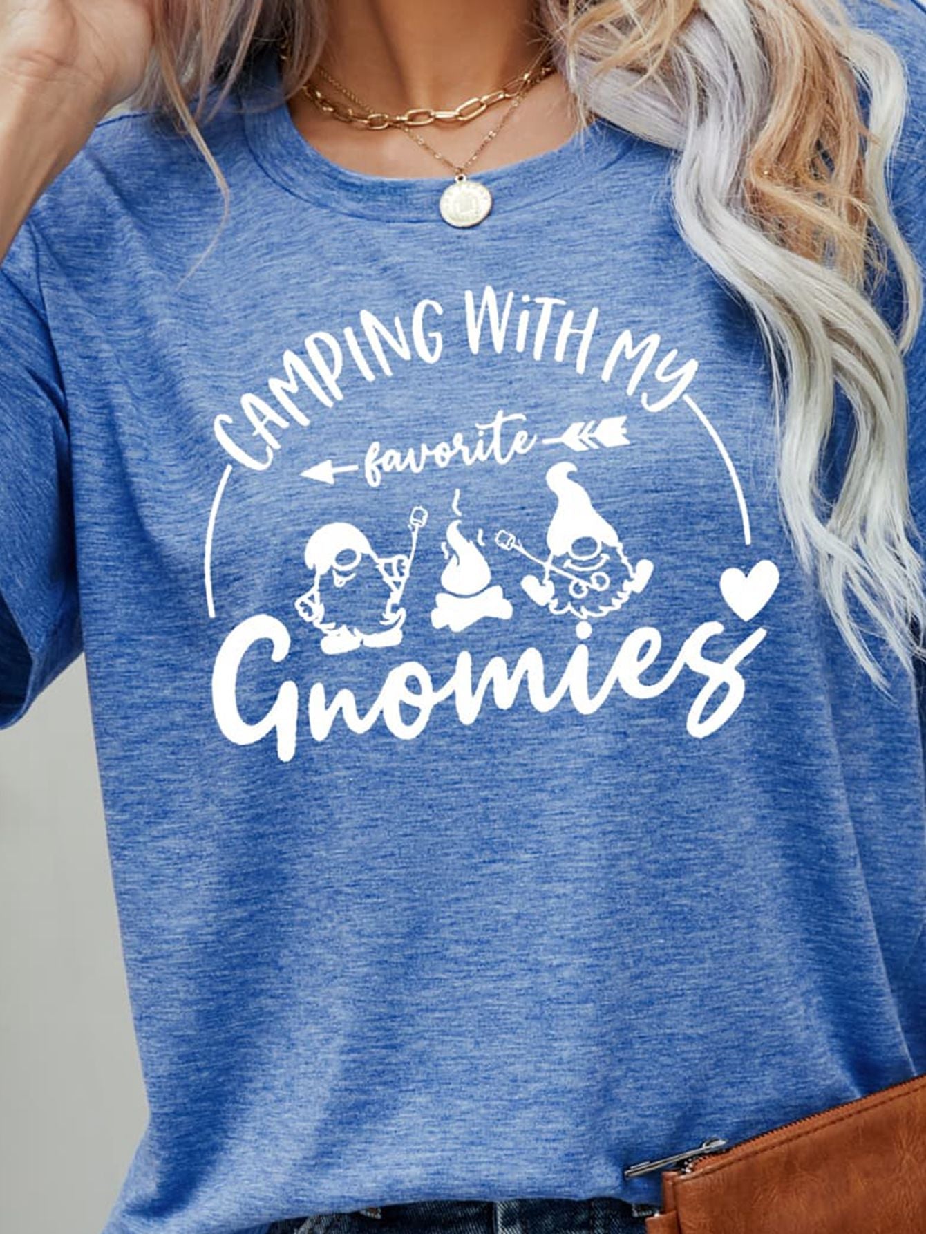 CAMPING WITH MY FAVORITE GNOMIES Graphic Tee BLUE ZONE PLANET