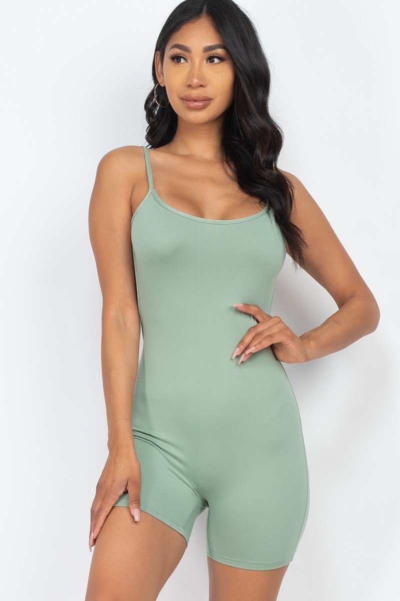 Sexy Backless Cami Romper-TOPS / DRESSES-[Adult]-[Female]-S-Green Bay-2022 Online Blue Zone Planet