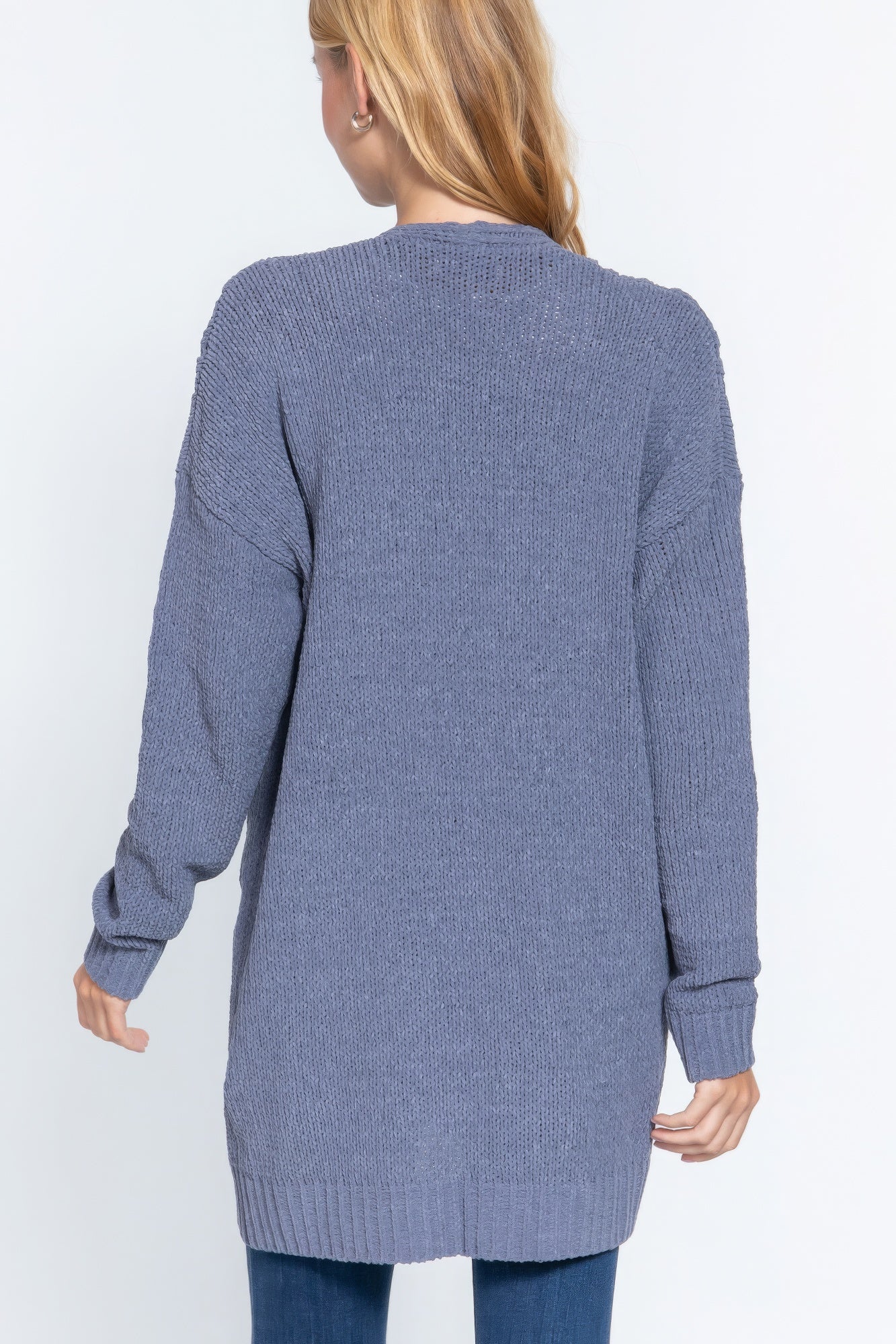 Chenille Sweater Cardigan-[Adult]-[Female]-2022 Online Blue Zone Planet