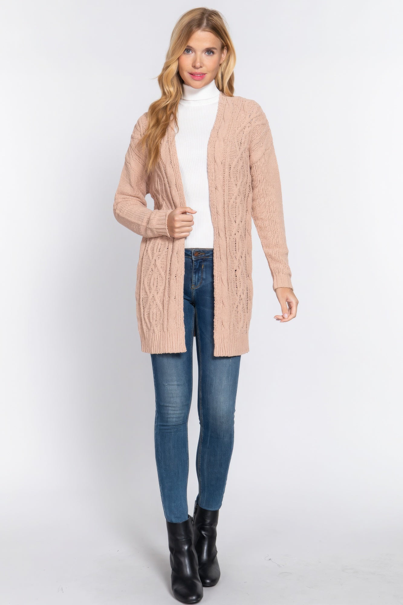 Chenille Sweater Cardigan-[Adult]-[Female]-2022 Online Blue Zone Planet