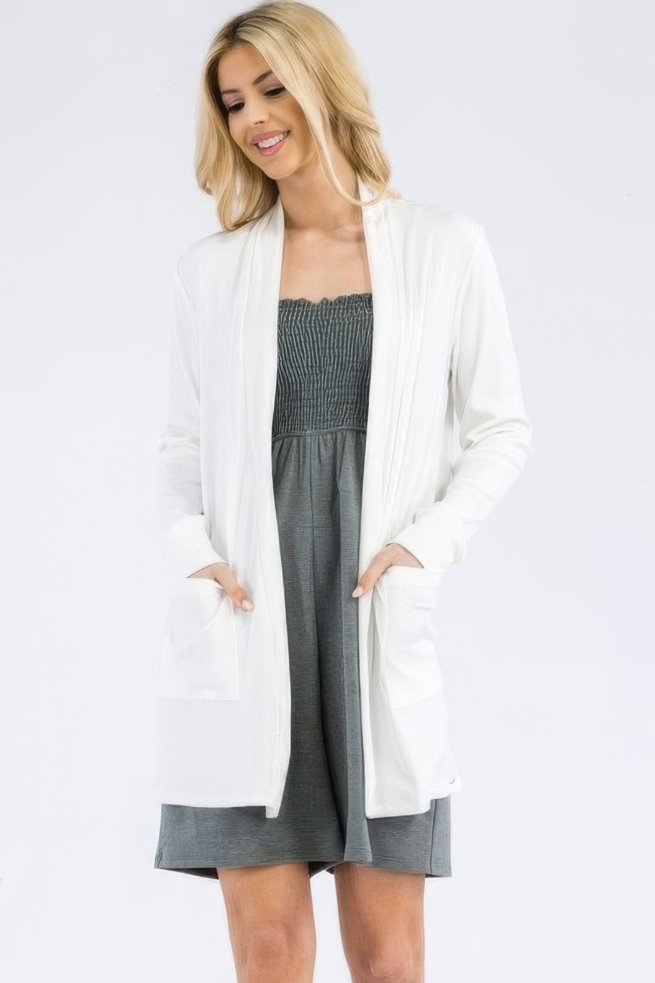 Casual Cardigan With Pockets-[Adult]-[Female]-2022 Online Blue Zone Planet