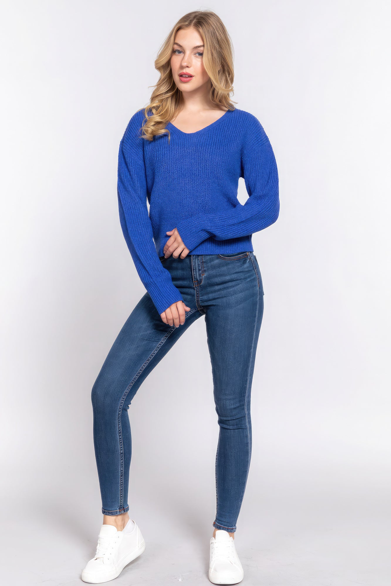 Dolman Slv Strappy Open Back Sweater-TOPS / DRESSES-[Adult]-[Female]-2022 Online Blue Zone Planet