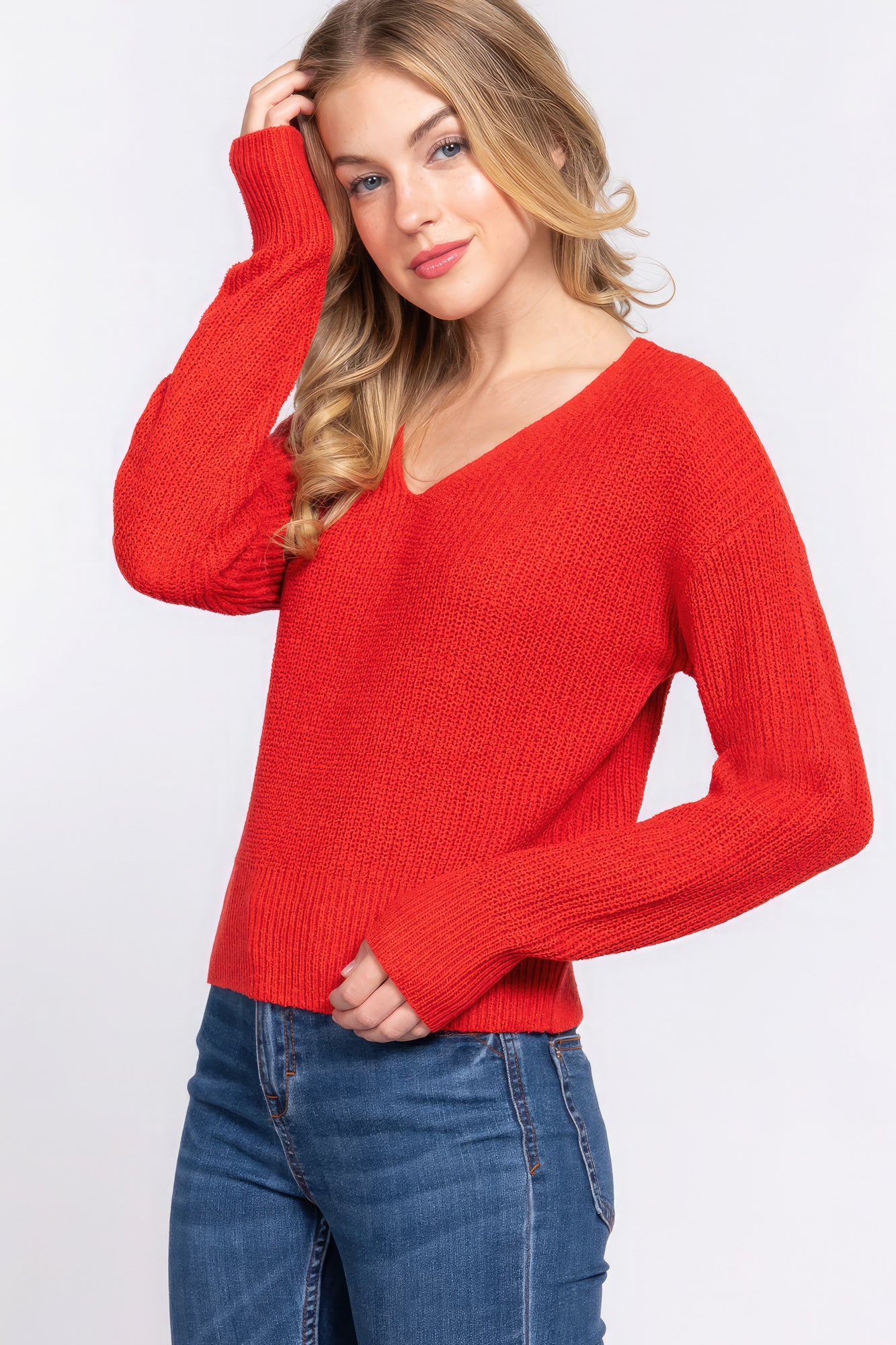 Dolman Slv Strappy Open Back Sweater-TOPS / DRESSES-[Adult]-[Female]-2022 Online Blue Zone Planet