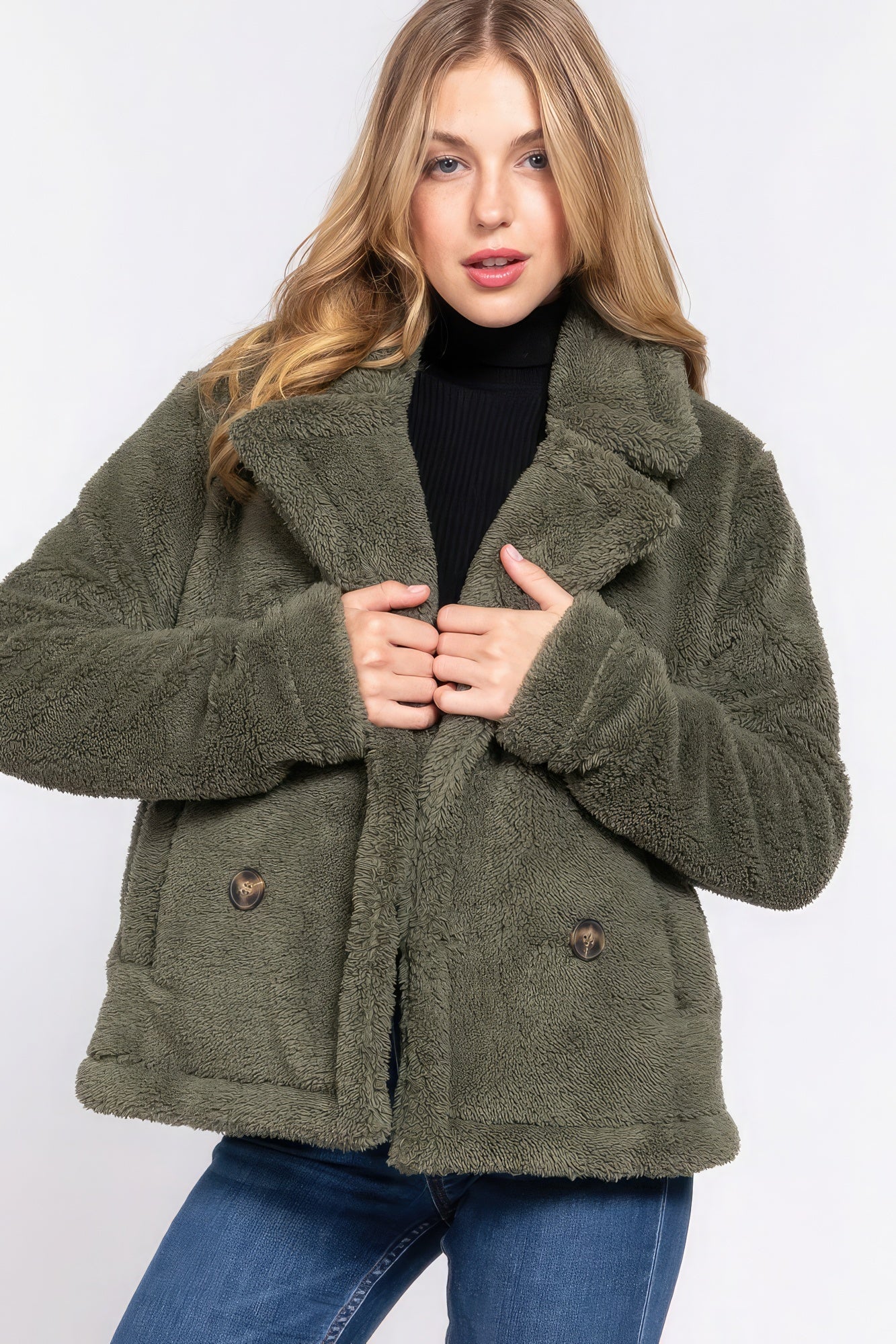 Faux Fur Sherpa Jacket-TOPS / DRESSES-[Adult]-[Female]-2022 Online Blue Zone Planet