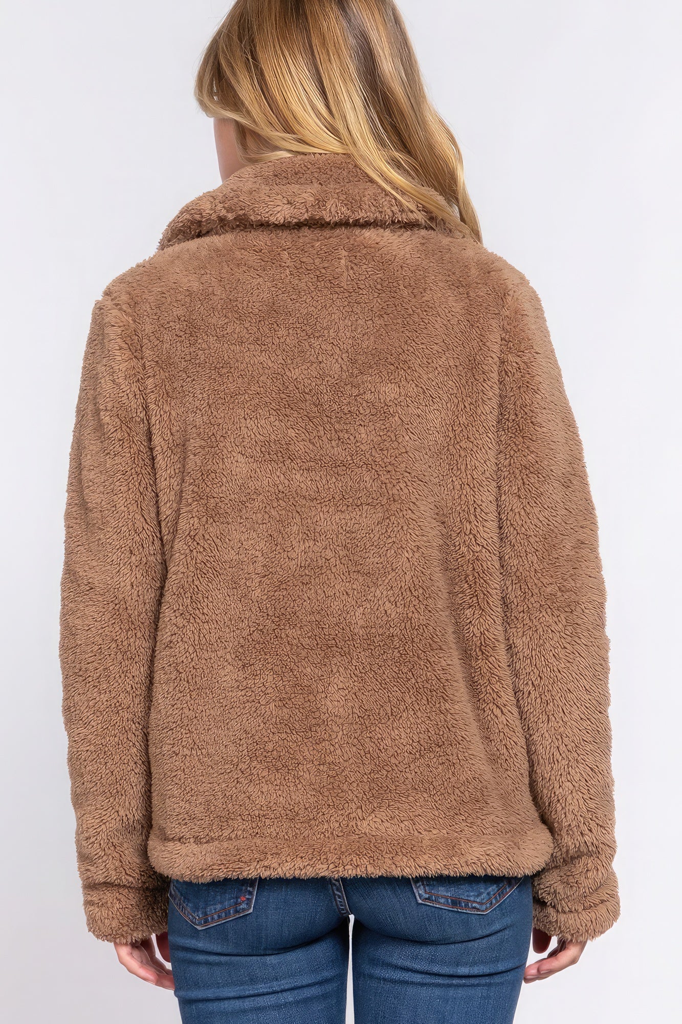 Faux Fur Sherpa Jacket-TOPS / DRESSES-[Adult]-[Female]-2022 Online Blue Zone Planet