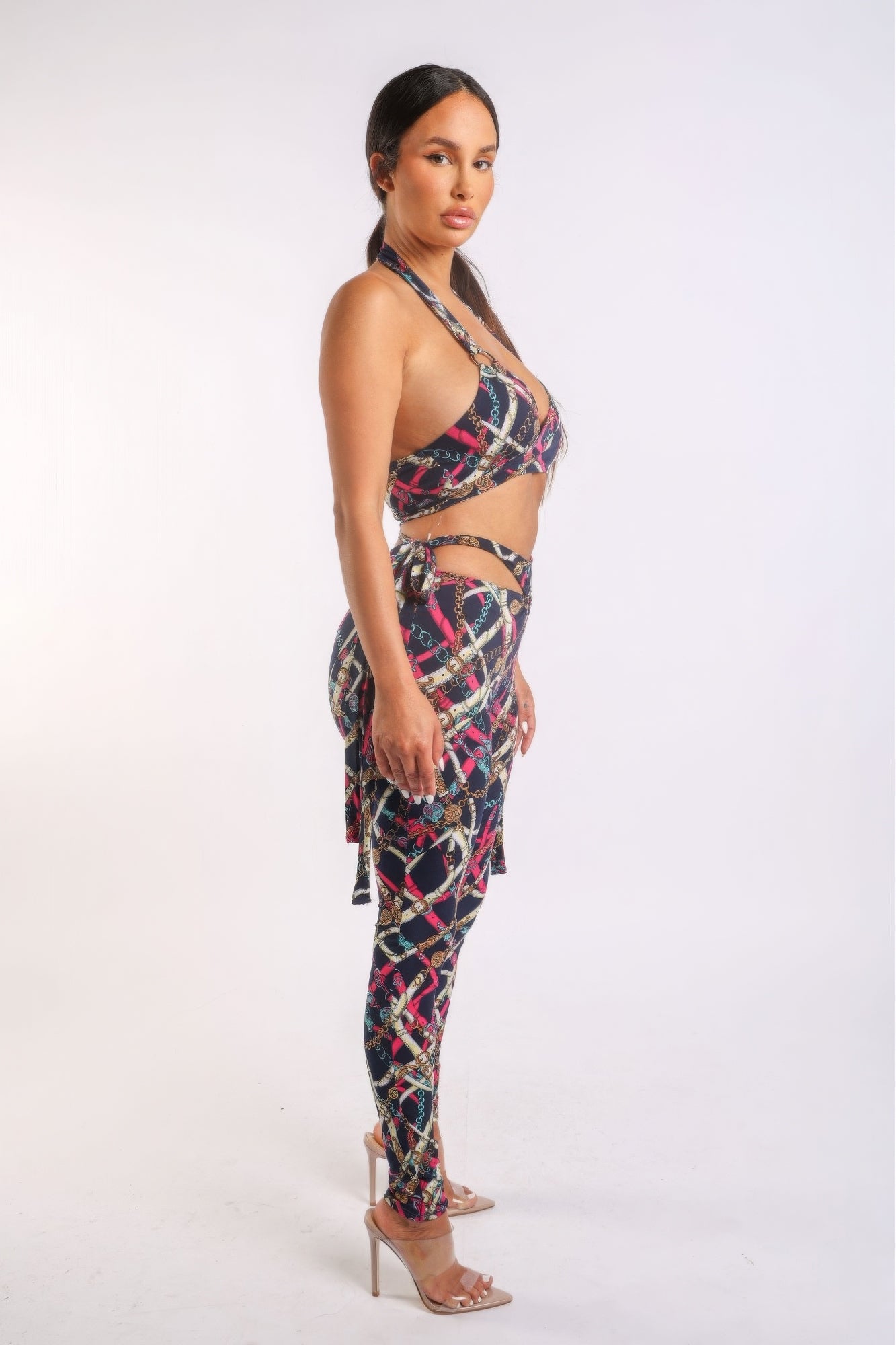 Printed Tie Detailed Jumpsuit-TOPS / DRESSES-[Adult]-[Female]-2022 Online Blue Zone Planet