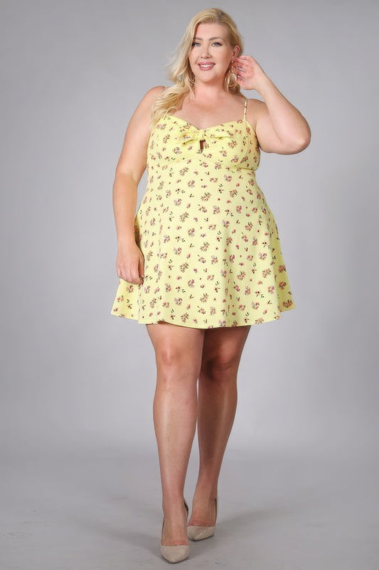 Blue Zone Planet |  Plus Size Floral Fit And Flare Dress