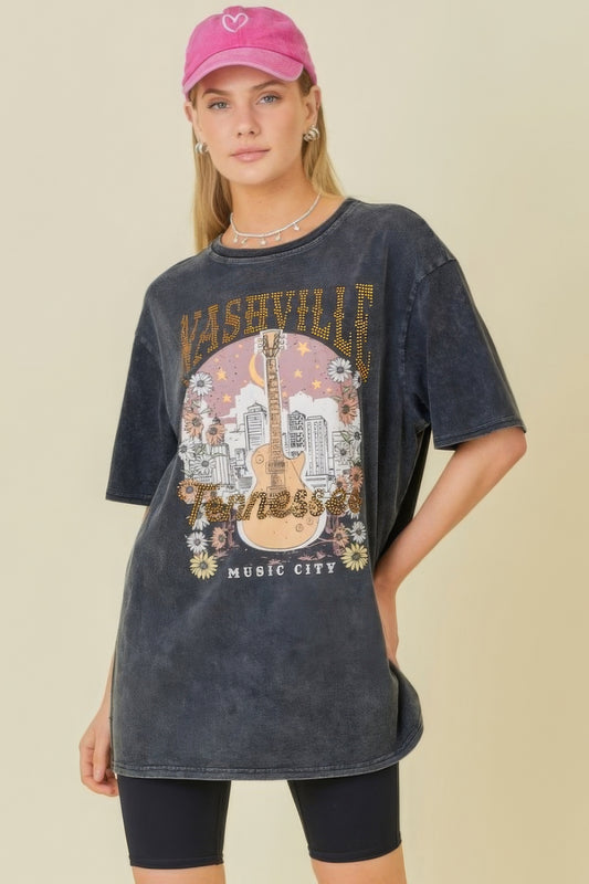 Blue Zone Planet |  Washing Nashville Music City Graphic T-shirts