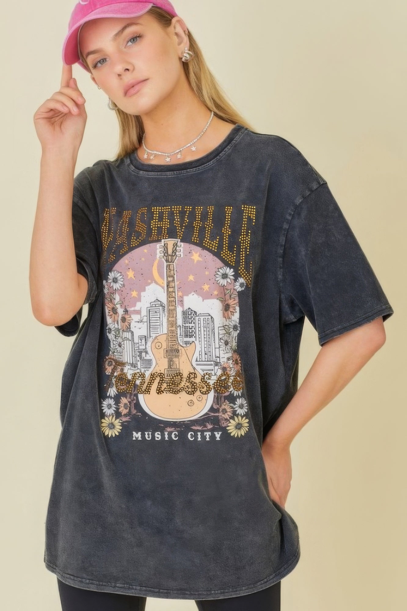Blue Zone Planet |  Washing Nashville Music City Graphic T-shirts Blue Zone Planet