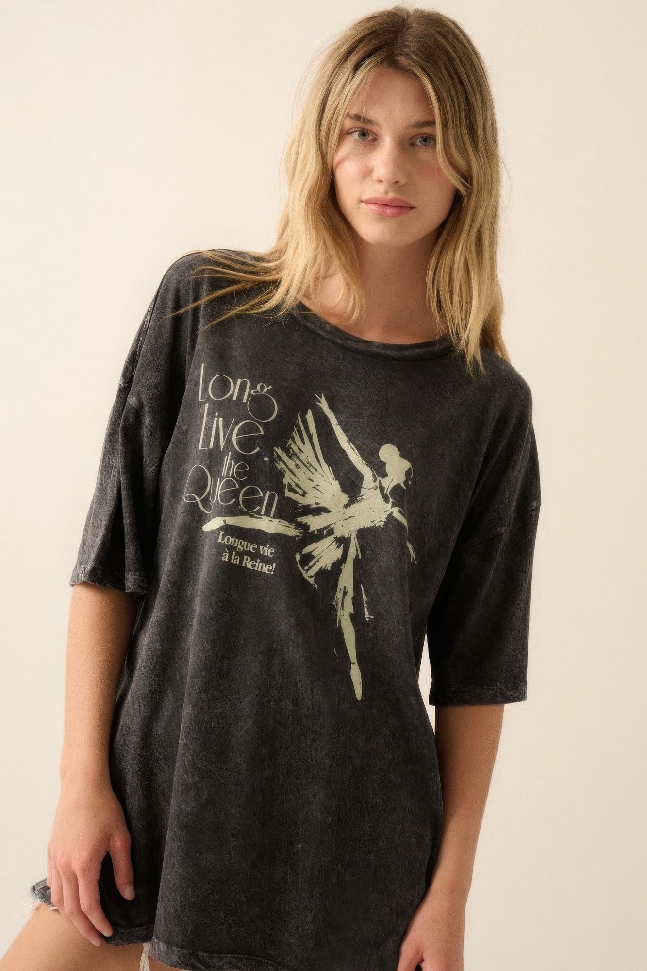 Blue Zone Planet |  Long Live The Queen Ballerina Graphic Tee Blue Zone Planet