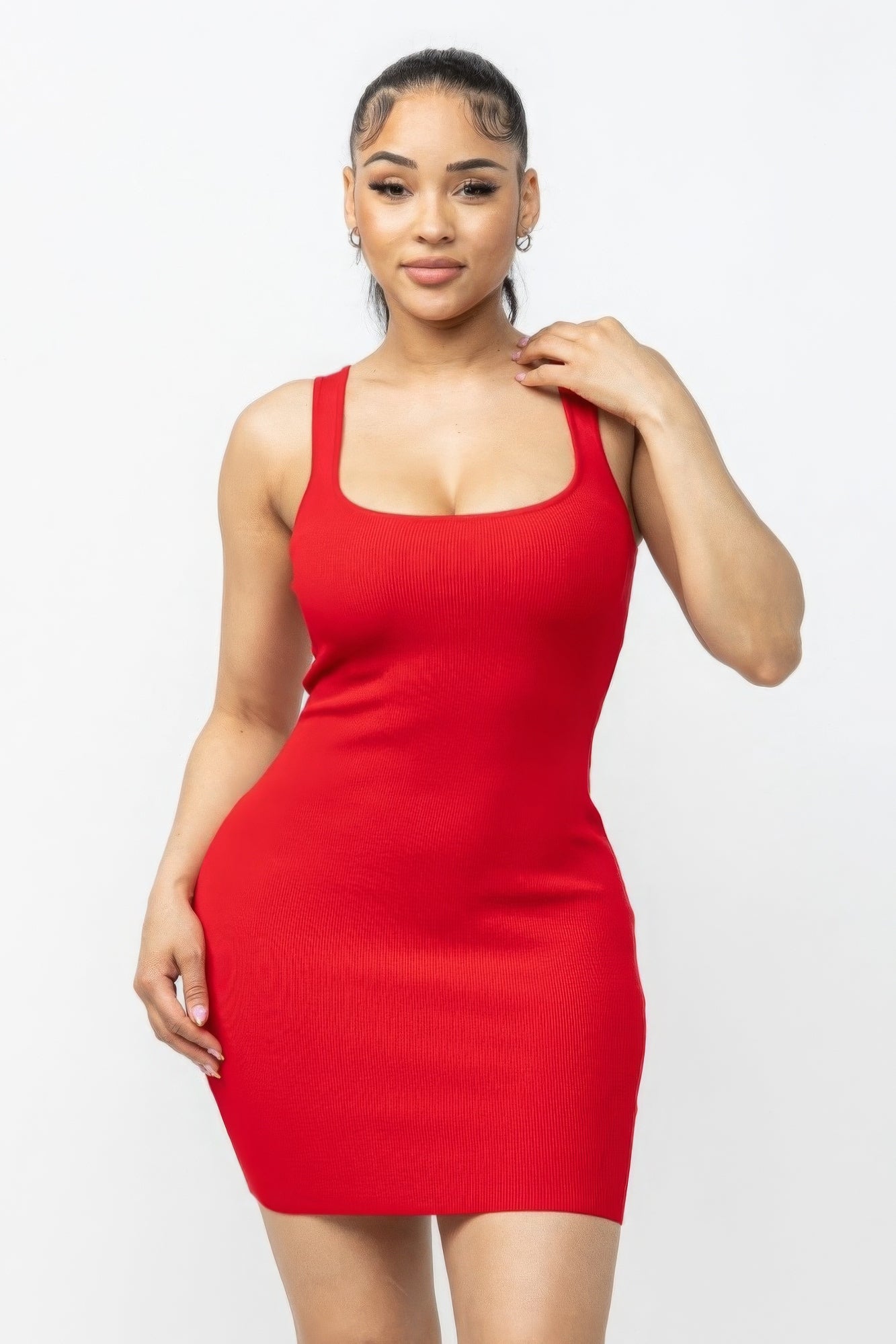 Sleeveless Mini Dress-[Adult]-[Female]-Red-S-2022 Online Blue Zone Planet