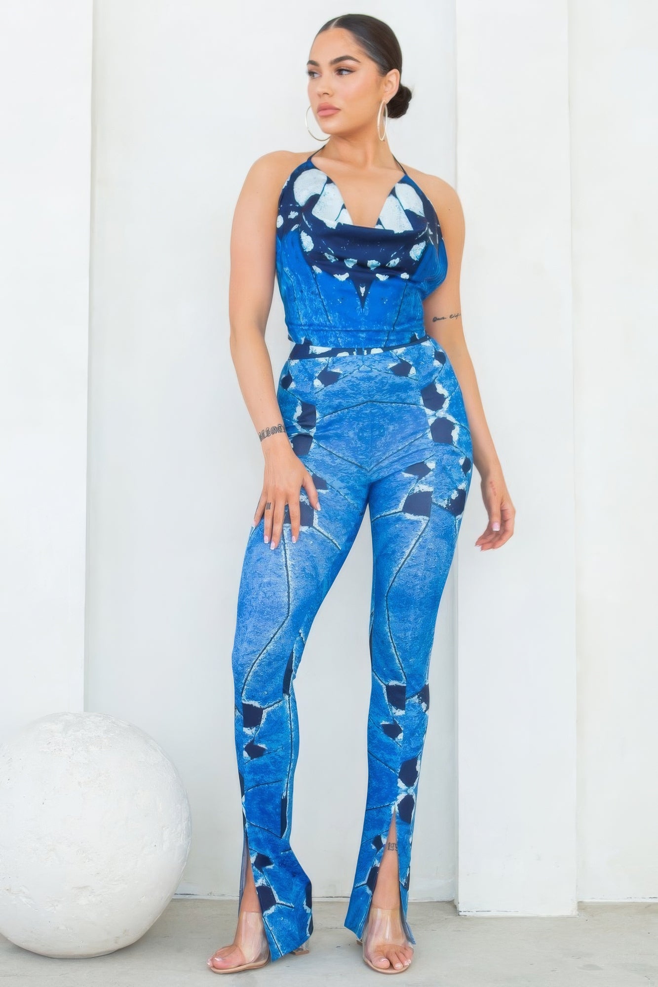 Handkerchief Backless Top & Pants Set-TOPS / DRESSES-[Adult]-[Female]-2022 Online Blue Zone Planet