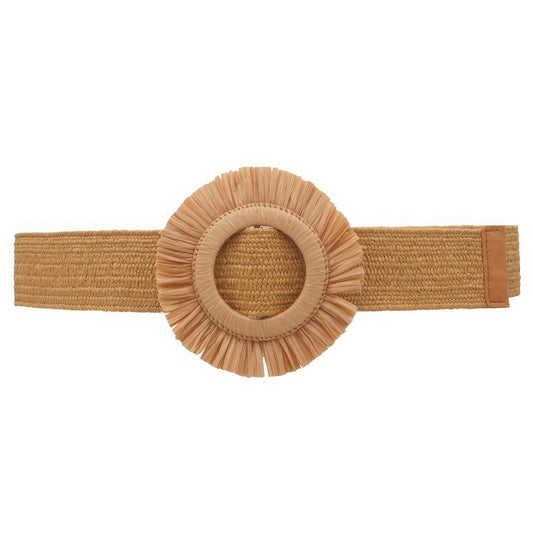 Fringe Circle Straw Belt-[Adult]-[Female]-Natural-2022 Online Blue Zone Planet