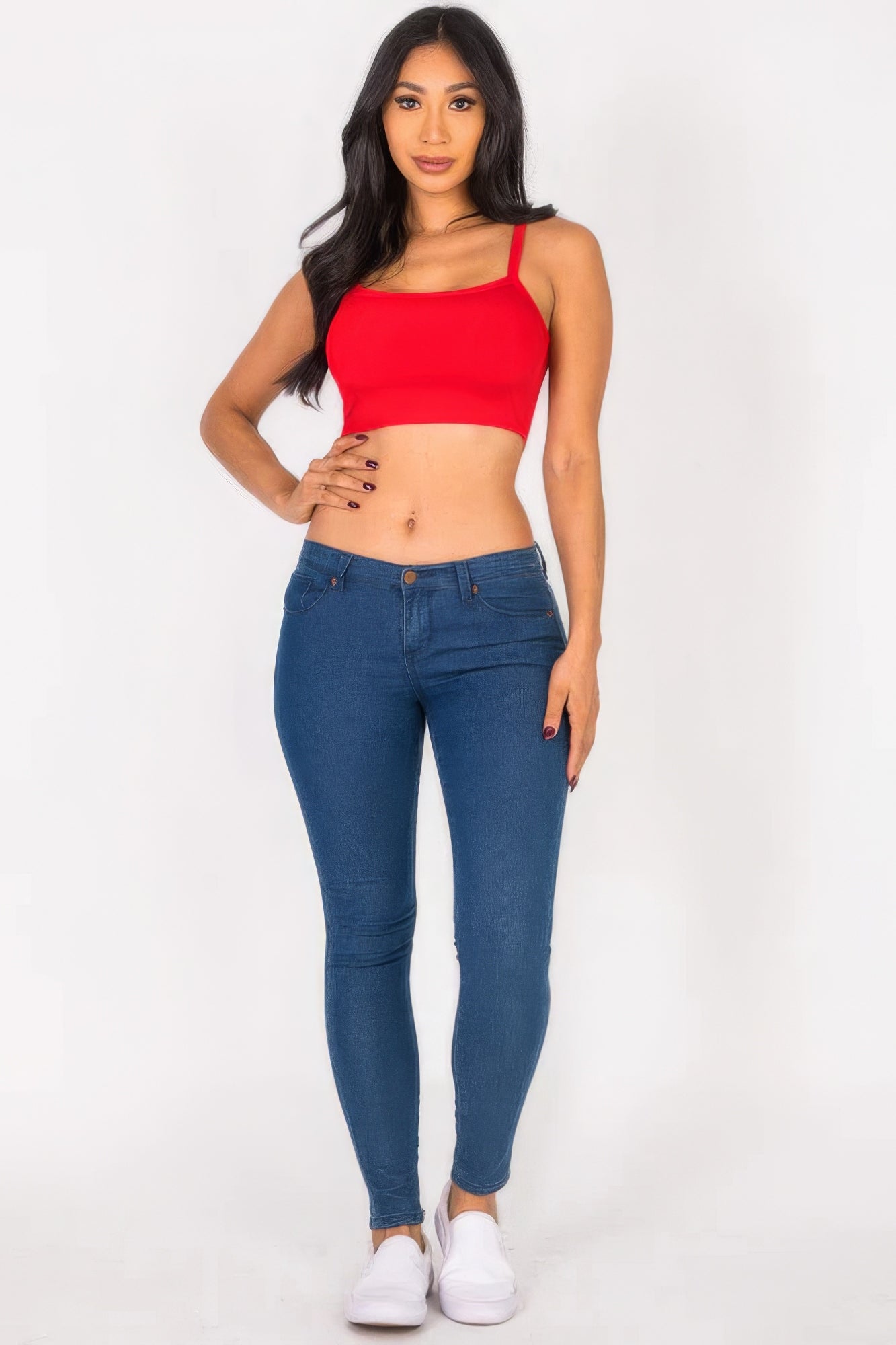 Ribbed Knit Cami Crop Top-CROP TOP-[Adult]-[Female]-2022 Online Blue Zone Planet