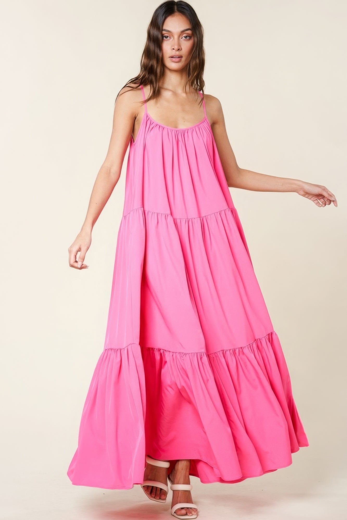 Maxi Sun Dress With Pockets-TOPS / DRESSES-[Adult]-[Female]-Pink-S-2022 Online Blue Zone Planet